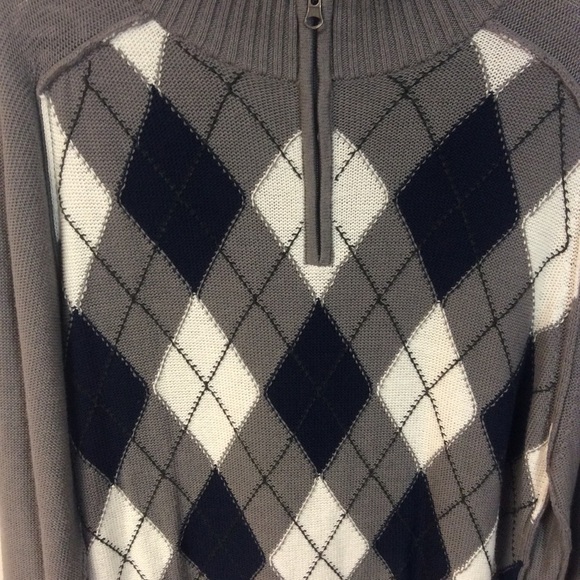 BKE ARGYLE 1/4 ZIP SWEATER - Picture 3 of 5